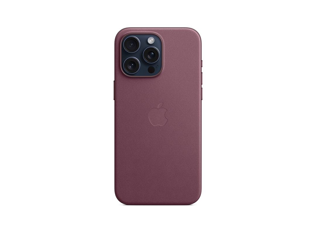 Apple iPhone 15 Pro Max FineWoven Case with MagSafe - Mulberry in Qatar Apple iPhone 15 Pro Max FineWoven Case with MagSafe - Mulberry in Qatar